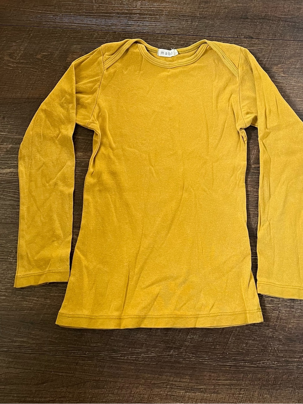 Mabo Kids Long Sleeve Tee in Mustard Yellow